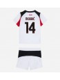 Billige AC Milan Luka Modric #14 Bortedraktsett Barn 2025-26 Kortermet (+ Korte bukser)